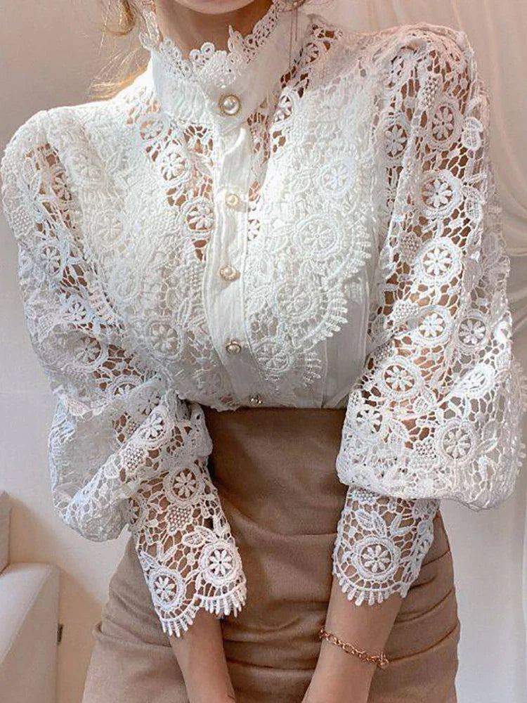 Women Elegant Lace Blouse | Lisette