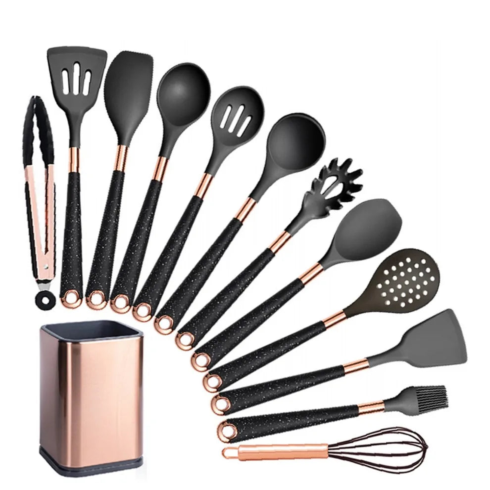 Variant image for Kitchen Utensil Set 13 Pieces Silicone Stainless Steel | Culinary Essentials-2