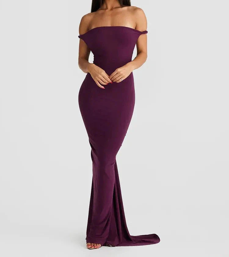 Women Backless Bodycon Maxi Dress | Noir