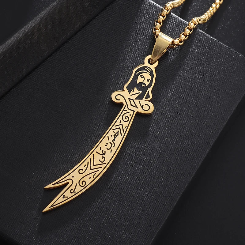 Variant image for Men's Necklace Stainless Steel Pendant | Zulfiqar-28