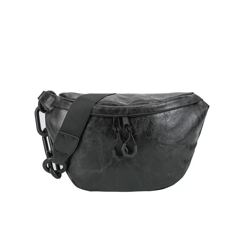 Women Sleek Leather Crossbody Waist Bag | Anika