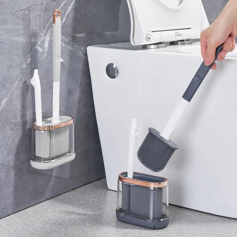 Toilet Brush Set Silicone with Holder | CleanEase 2