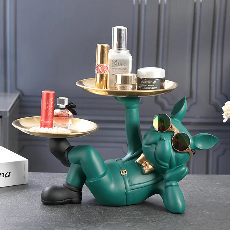 Variant image for Home Decor Bulldog Object Holder Resin | Charming Organizer-3