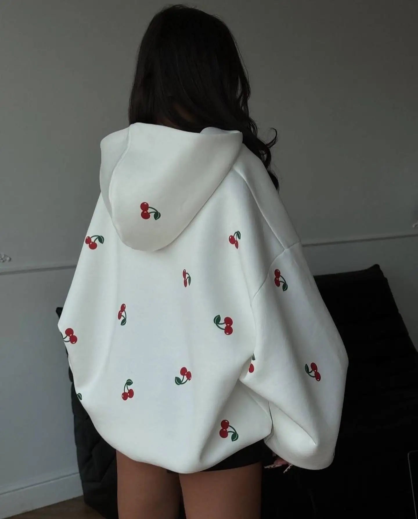 Women Oversized Cherry Hoodie | Melisande