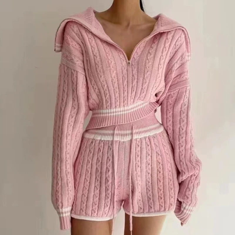 Women Cozy Knitted Two-Piece Set | Onora