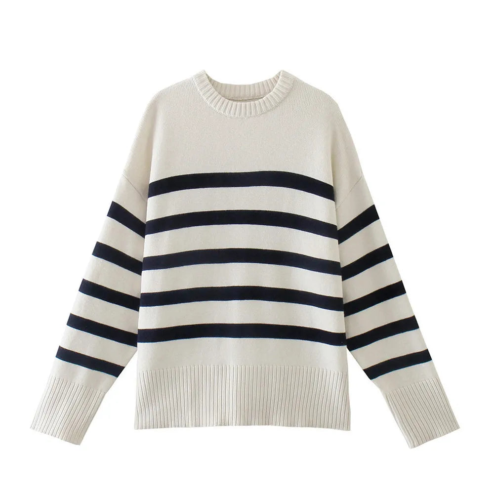 Women Striped Knit Sweater | Rosalina