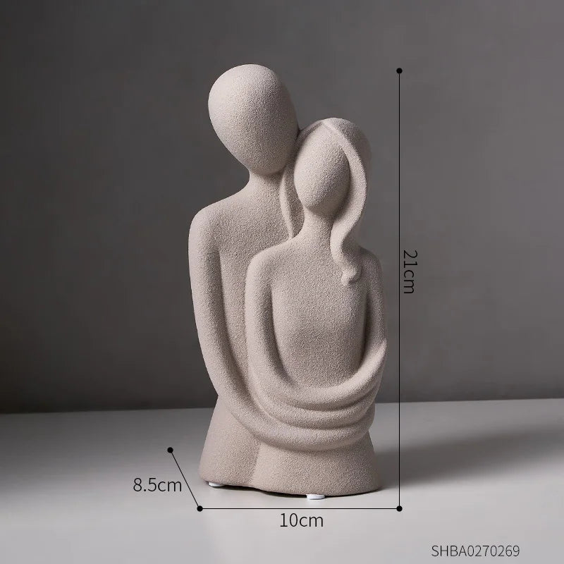 Couple Ceramic Sculpture White | Love Story 6