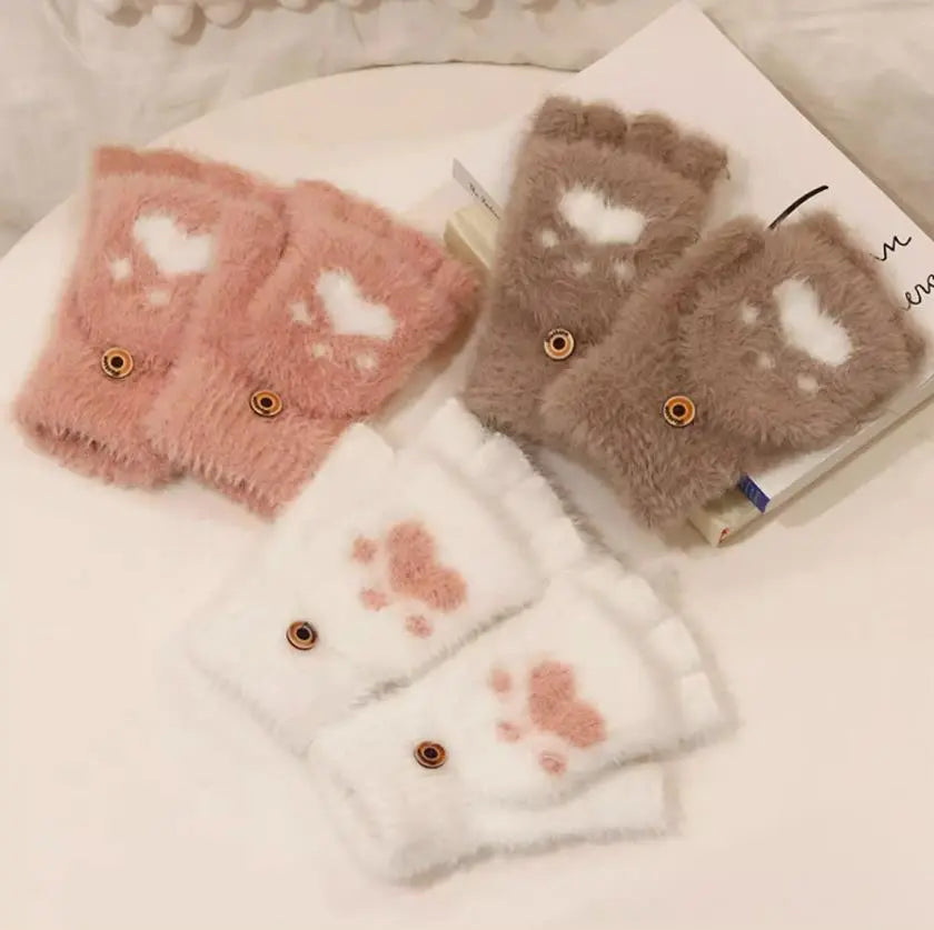 Harriet - Flip Mink Mittens for Women - Soft & Convertible