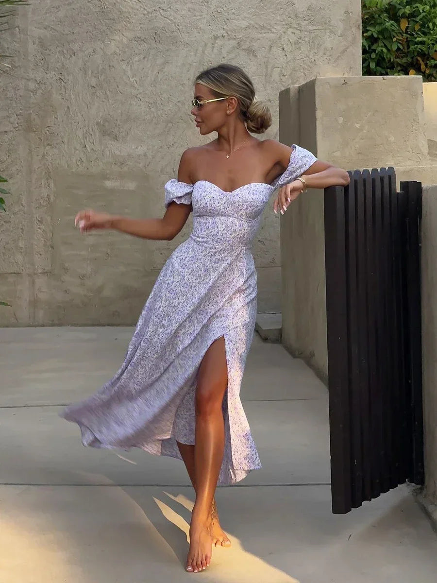 Women Floral Off-Shoulder Maxi Dress | Liana