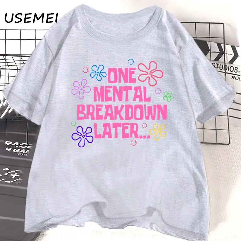 Variant image for Unisex T-Shirt Black Cotton | One Mental Breakdown Later-2
