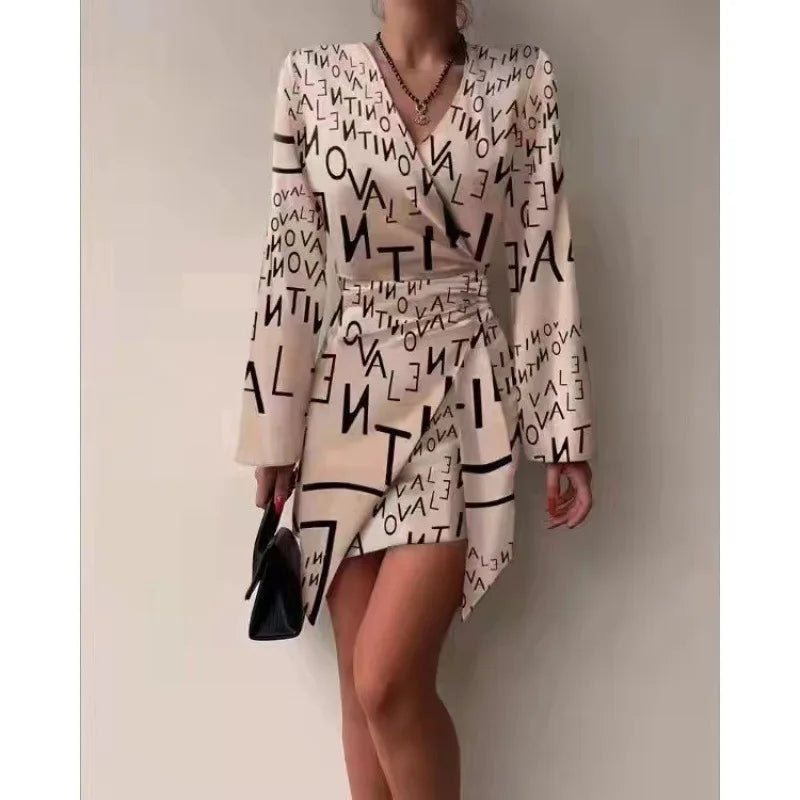 Women Abstract Print Wrap Dress | Maria