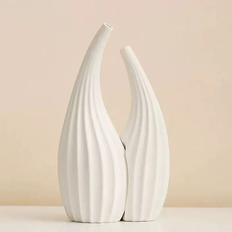Variant image for Decorative Vase White Ceramic | Elegant Touch-2