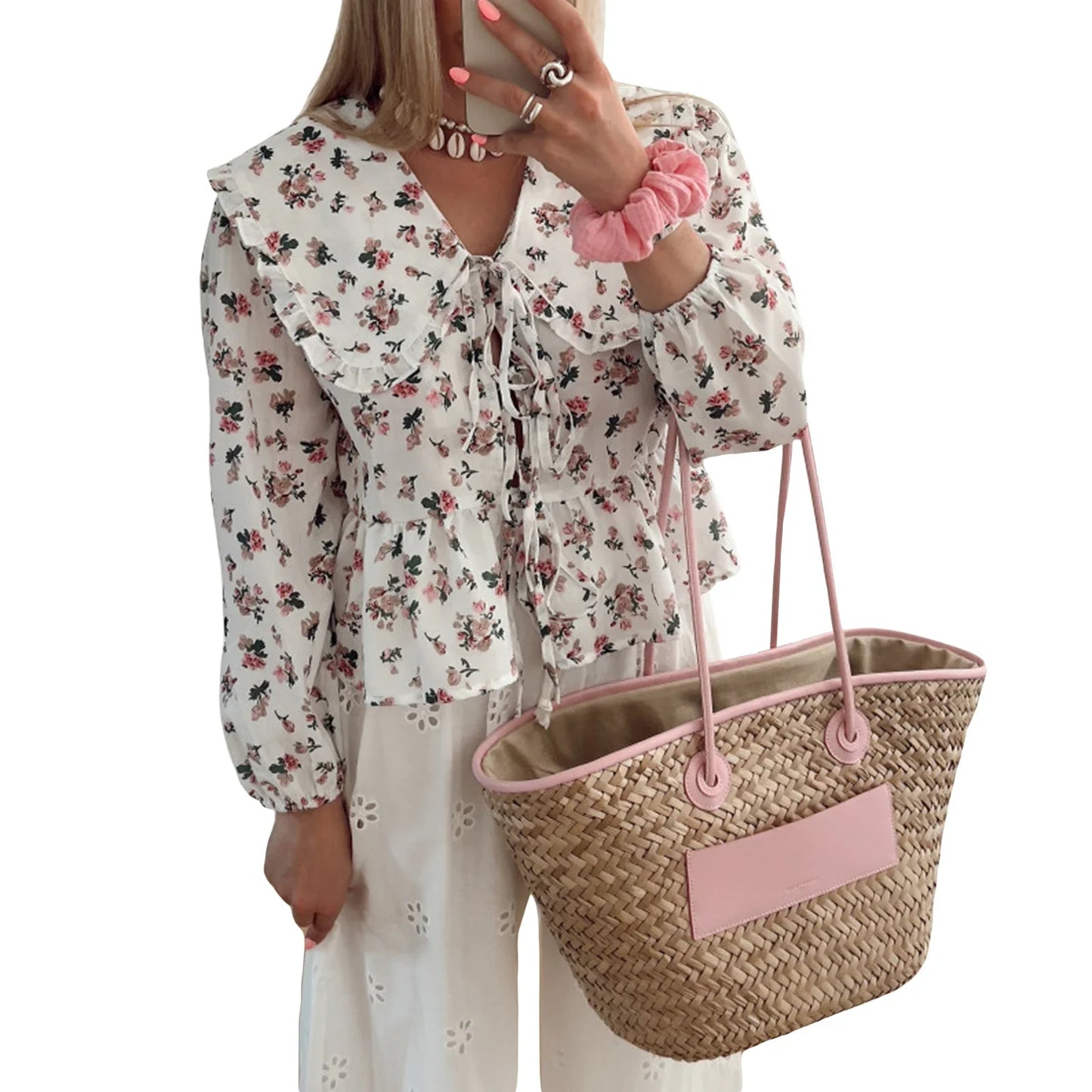 Women Ruffled Floral Blouse | Odessa