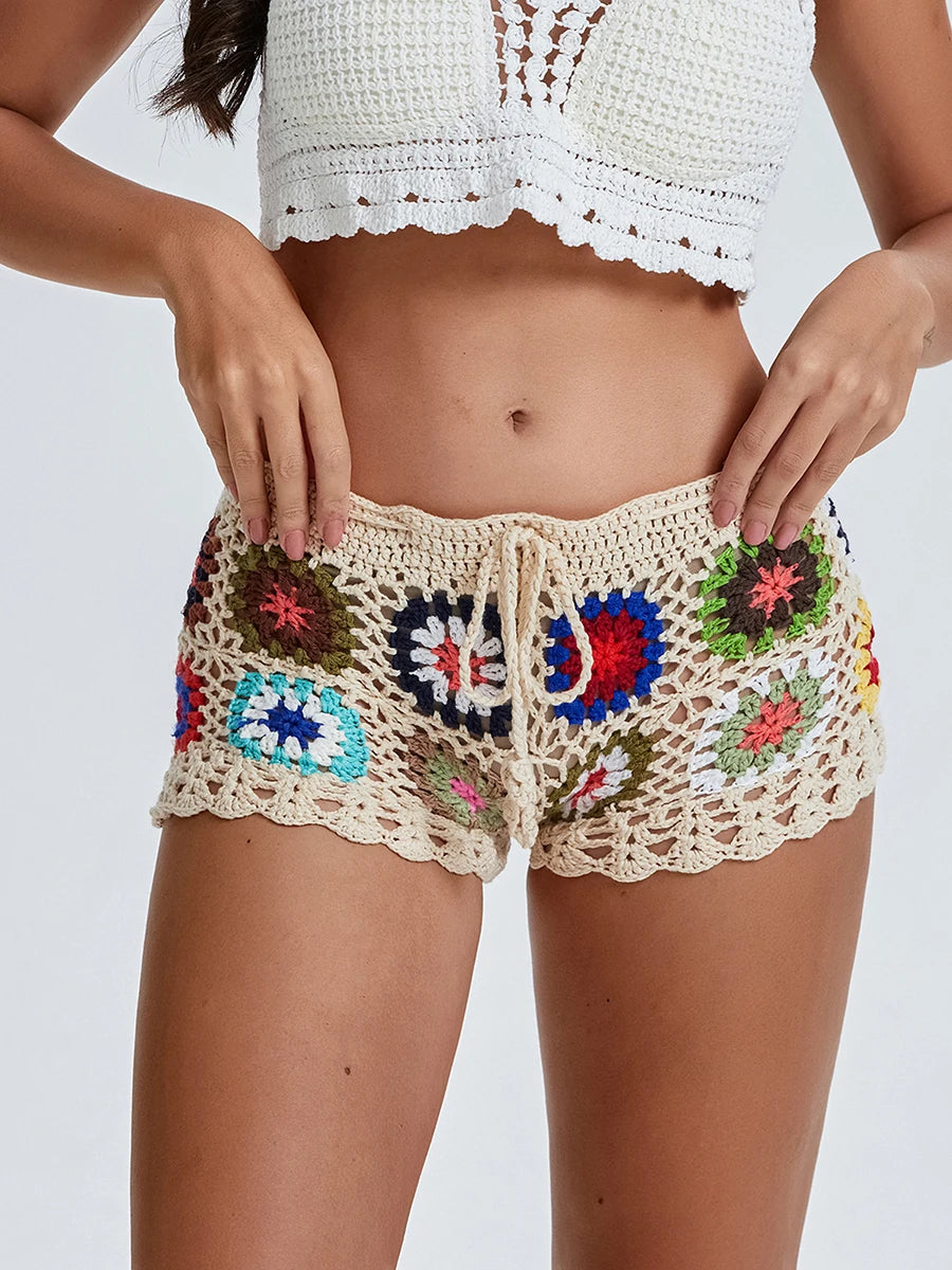Colorful Crochet Shorts | Nathalie