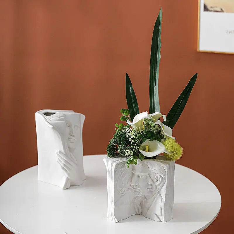 Ceramic Vase White Elegant Design | Home Accent 6