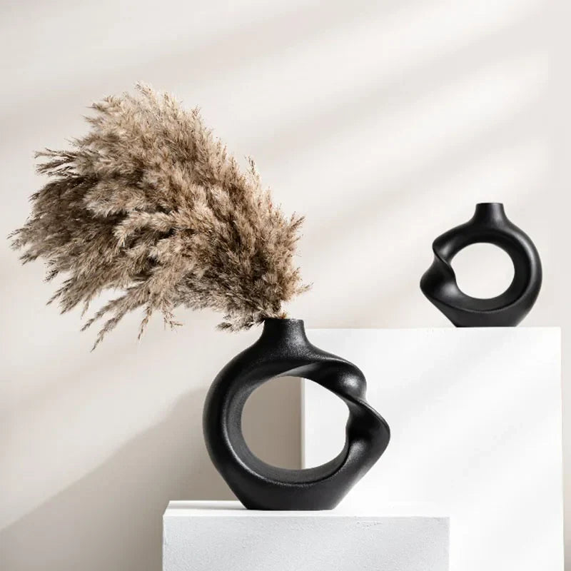 Ceramic Flower Vase | Elegant Twist Design 3