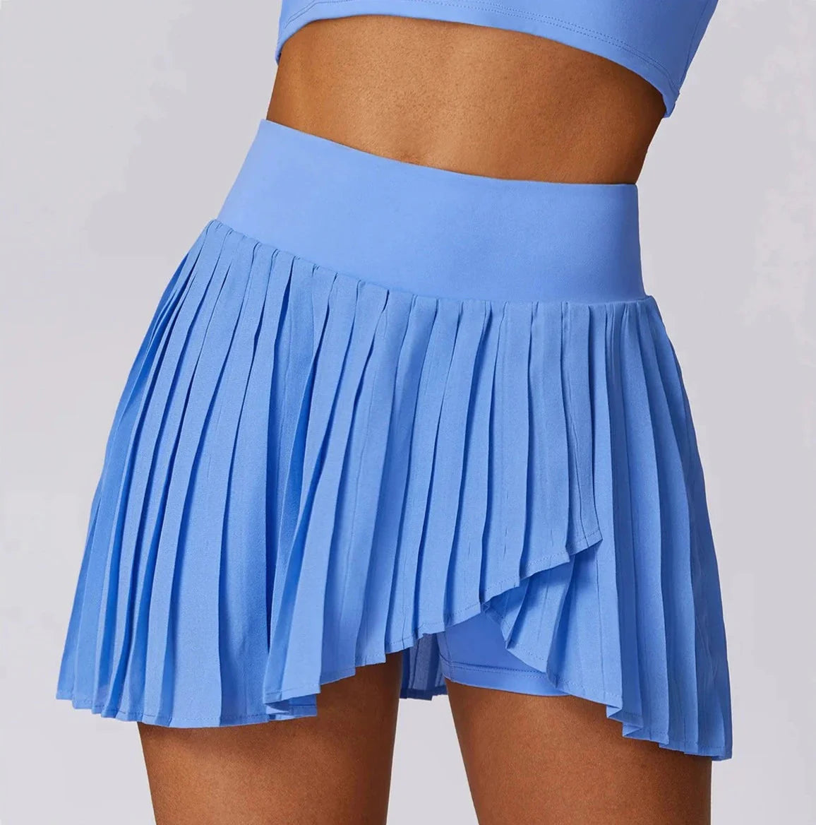 Variant image for Women Tennis Skirt White Nylon Spandex | Emily-5