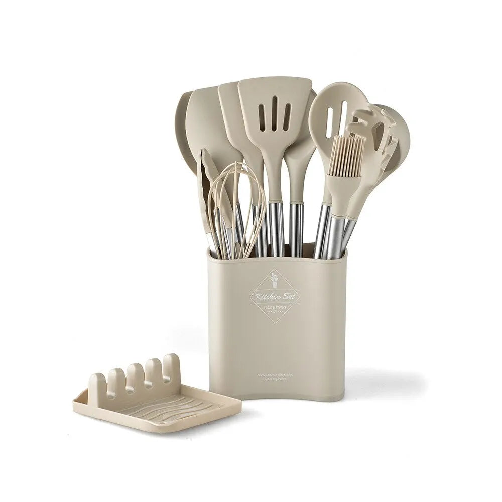Variant image for Kitchen Utensil Set 13 Pieces Silicone Stainless Steel | Mary Home-2