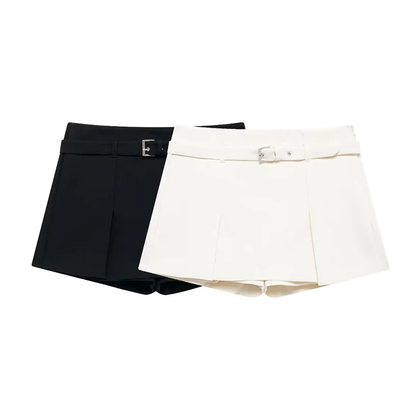 Women High-Waisted Pleated Skort | Dolores