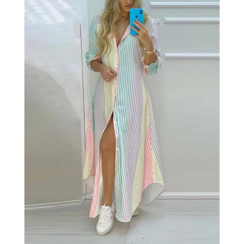 Women Beach Dress Maxi with Prints | Boho