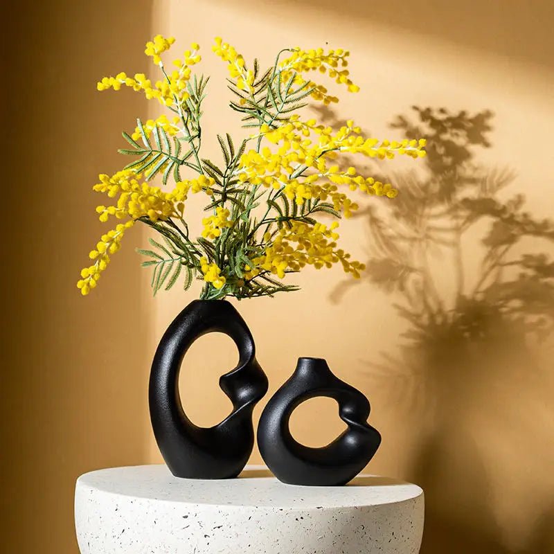 Ceramic Double Vase Neutral | Elegance 5