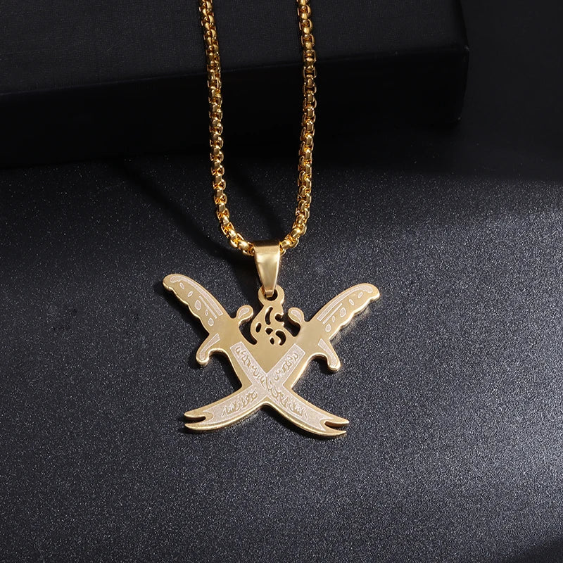 Variant image for Men's Necklace Stainless Steel Pendant | Zulfiqar-25