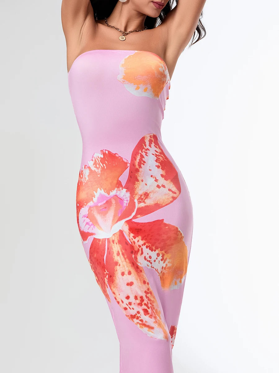 Women Floral Strapless Maxi Dress | Nica