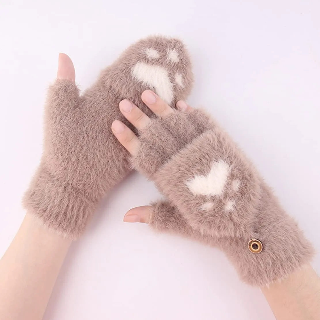 Harriet - Flip Mink Mittens for Women - Soft & Convertible