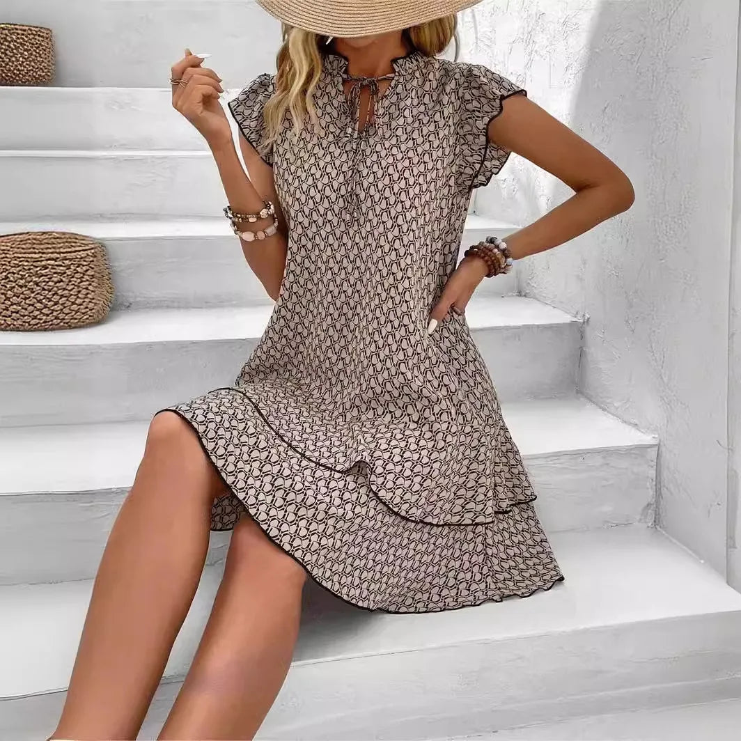Women Flowy Layered Shirt Dress | Celeste