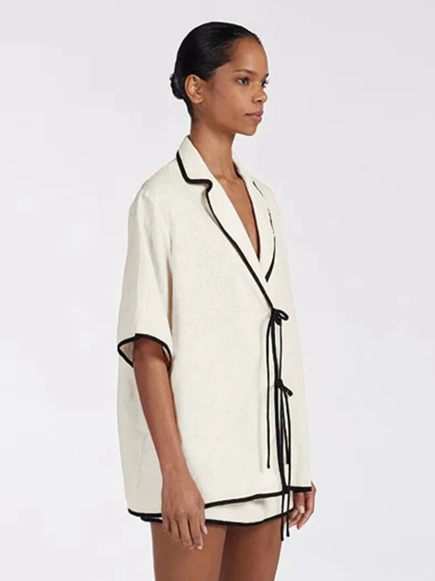 Women Relaxed Cotton Lounge Set | Isadora