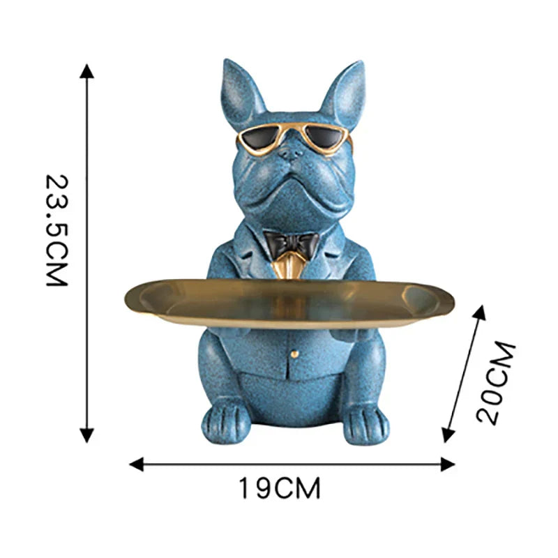 Variant image for Home Decor Bulldog Object Holder Resin | Charming Organizer-7