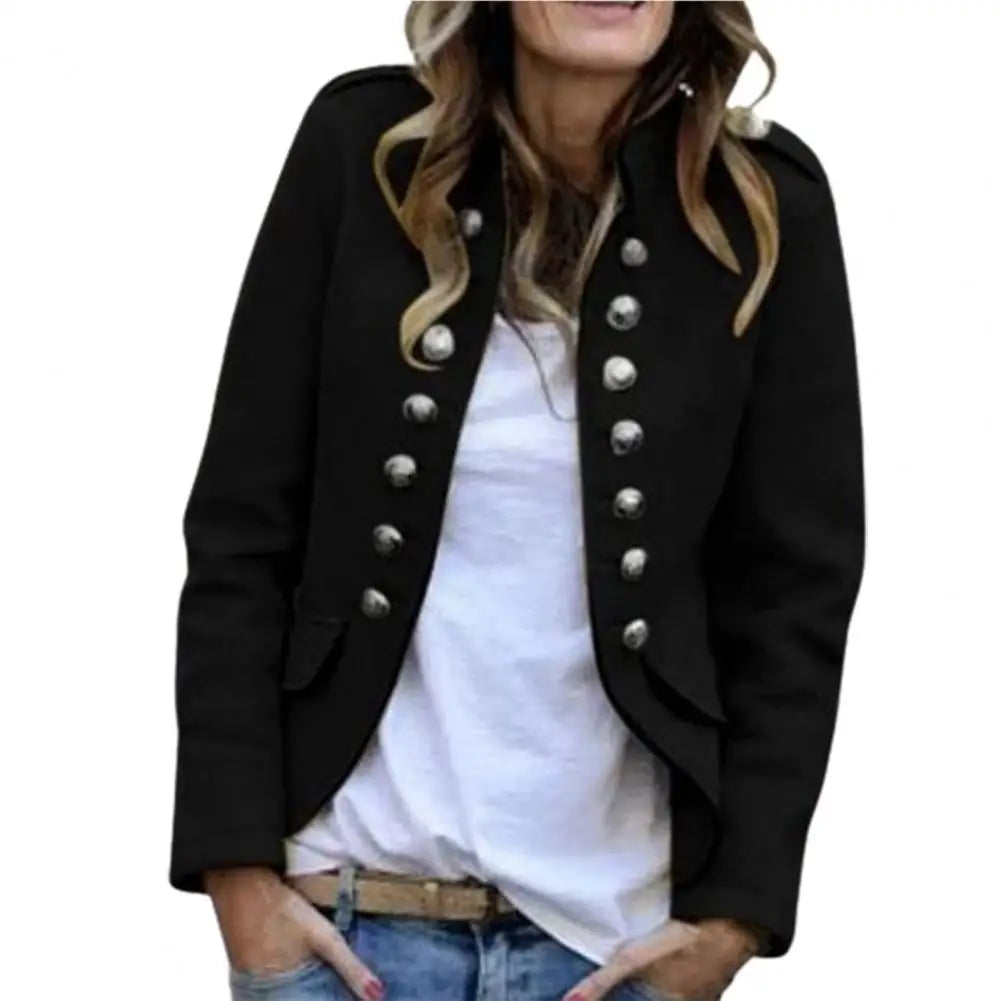 Women Double-Breasted Military Style Jacket | Janika