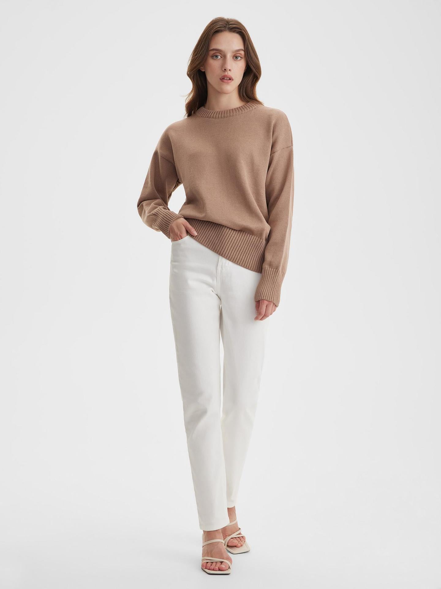 Women Minimalist Knit Sweater | Hanelle