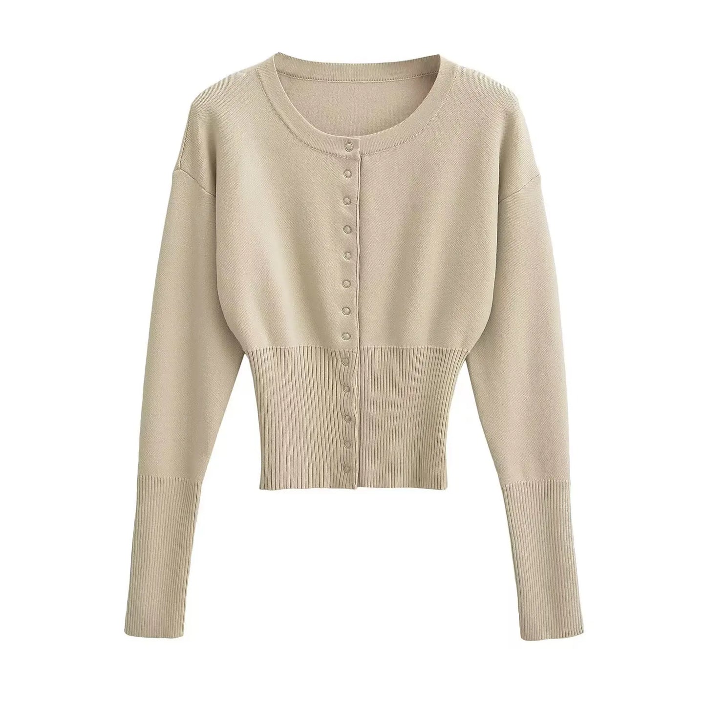 Women Ribbed Button-Up Cardigan | Florida