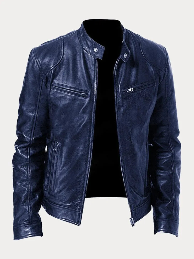 Variant image for Men's Jacket Black Vegan Leather | Darragh-25