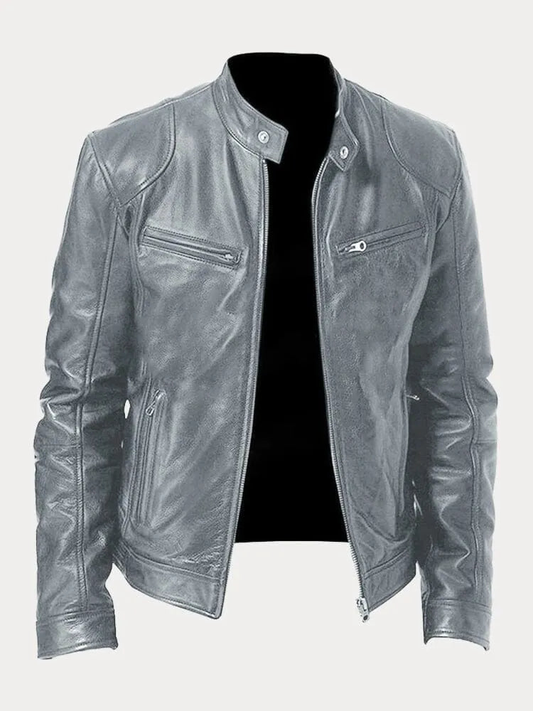 Variant image for Men's Jacket Black Vegan Leather | Darragh-57