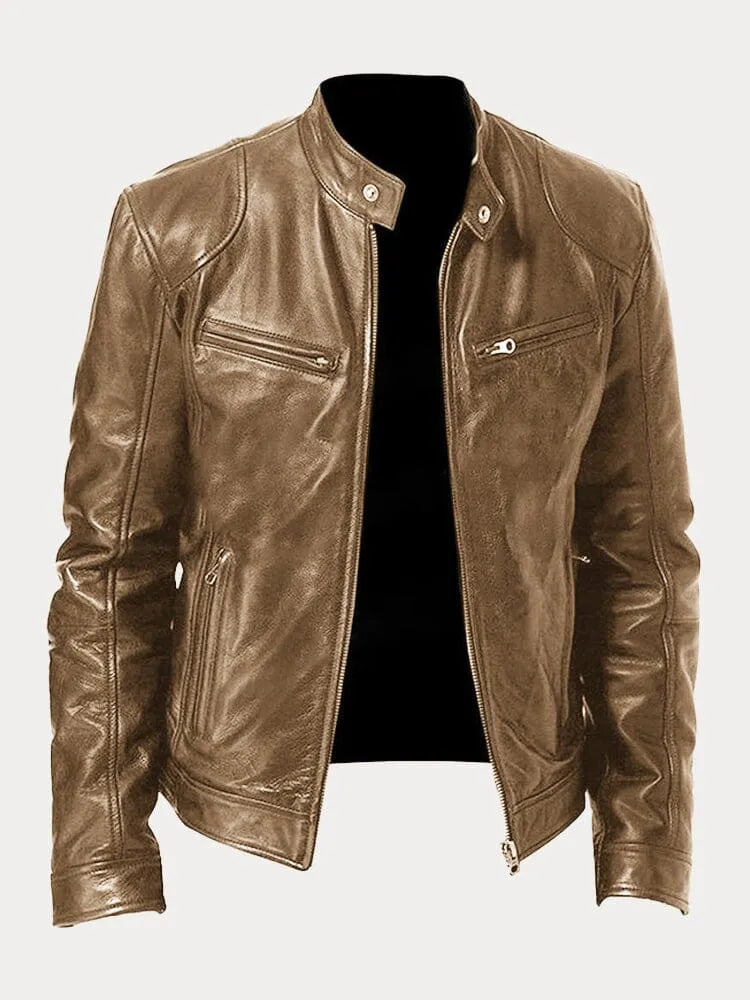 Variant image for Men's Jacket Black Vegan Leather | Darragh-41