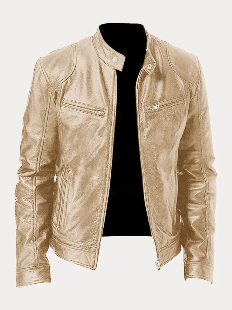 Variant image for Men's Jacket Black Vegan Leather | Darragh-49