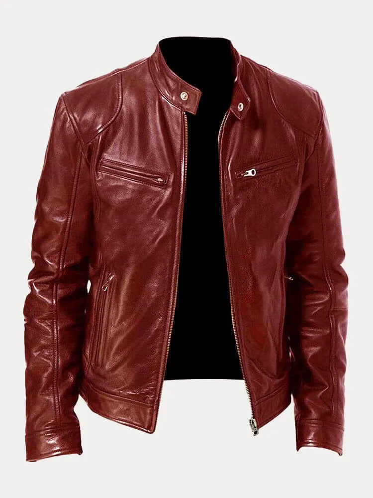 Variant image for Men's Jacket Black Vegan Leather | Darragh-33