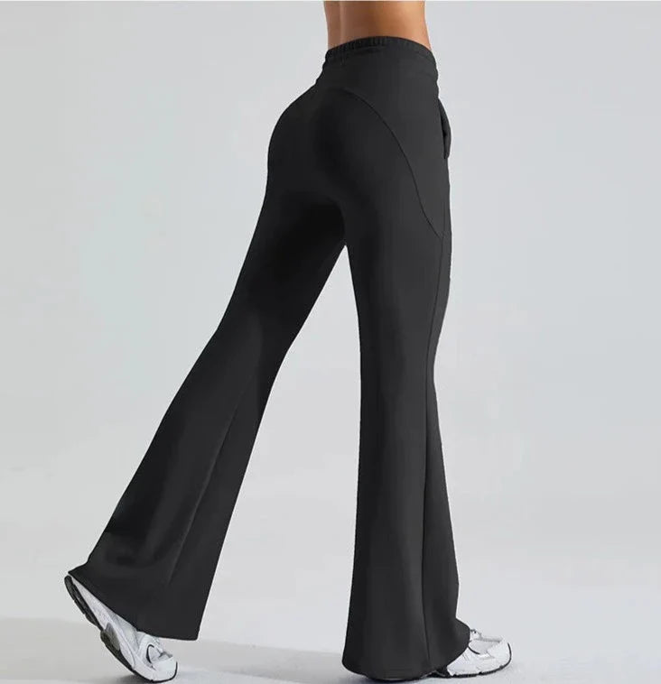 Variant image for Women Flare Pants Black Nylon | Vibe-5