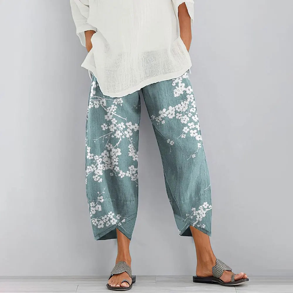 Women Floral Print Wide-Leg Pants | Anne