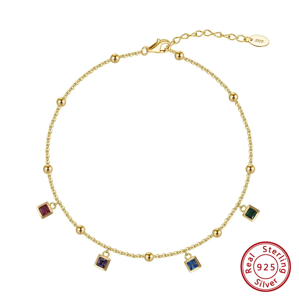 Women Multi-Gem Anklet | Eulalia