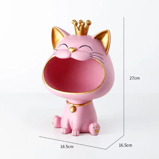 Variant image for Cat Organizer Sculpture Multi-Colored Resin | Whimsical Design-4