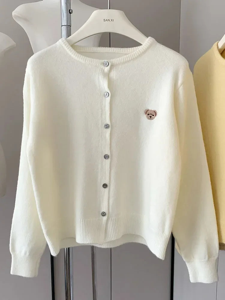 Women Cute Teddy Button Cardigan | Letitia