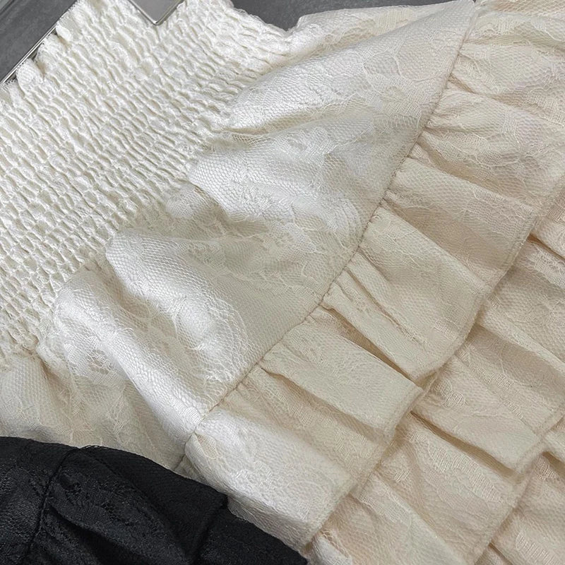 Women Smocked Ruffle Mini Skirt | Susetta