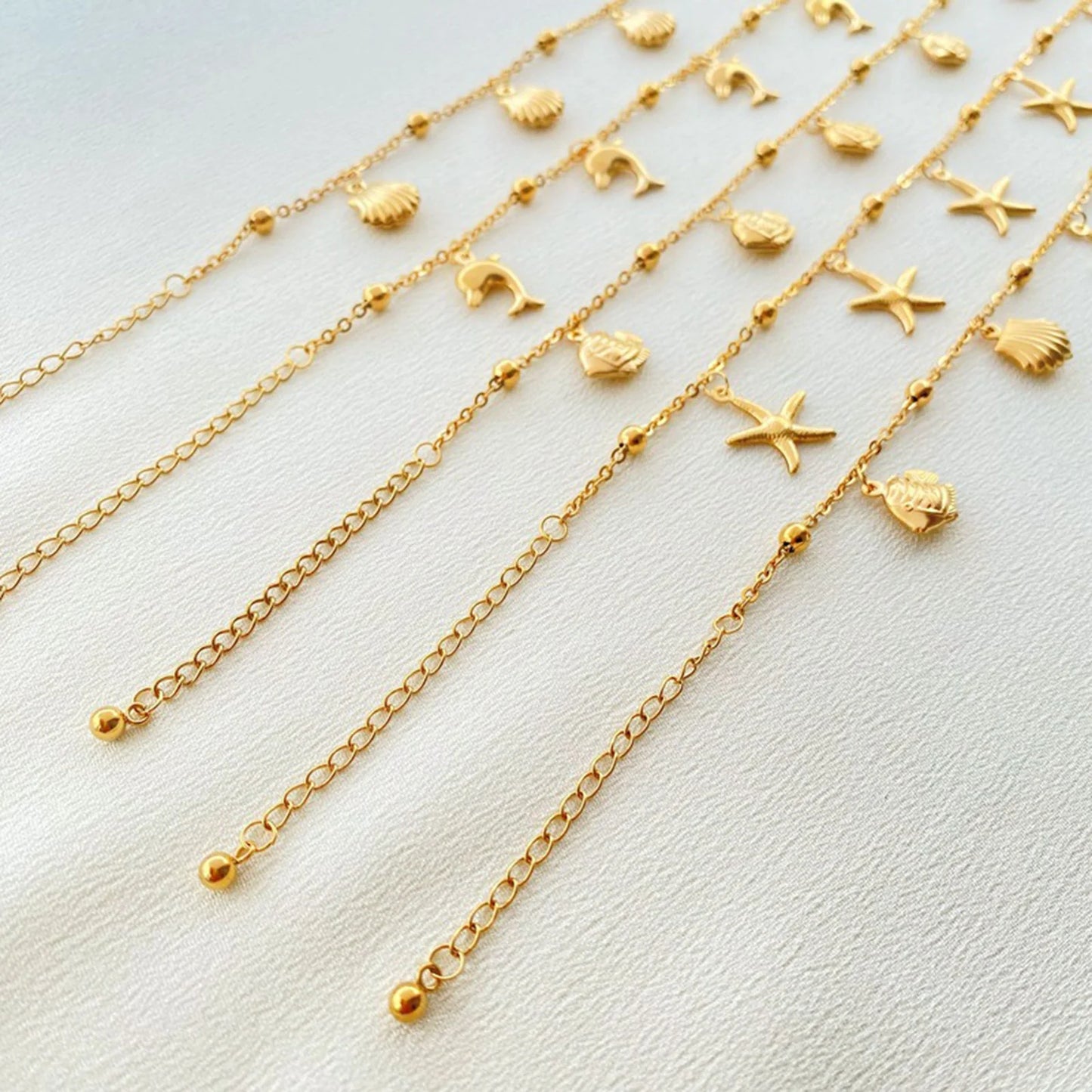 Women Gold Charm Anklet | Celestine