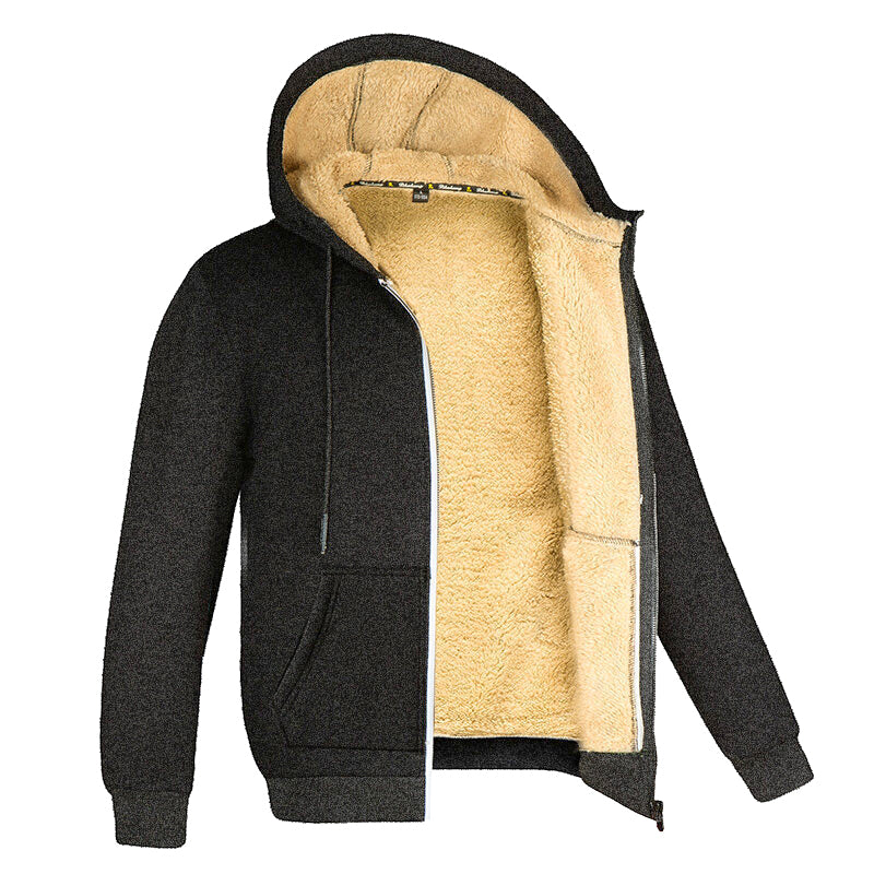 Men Sherpa-Lined Zip Hoodie | Jackson