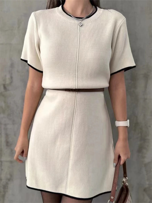 Women Knitted A-Line Mini Dress | Avery