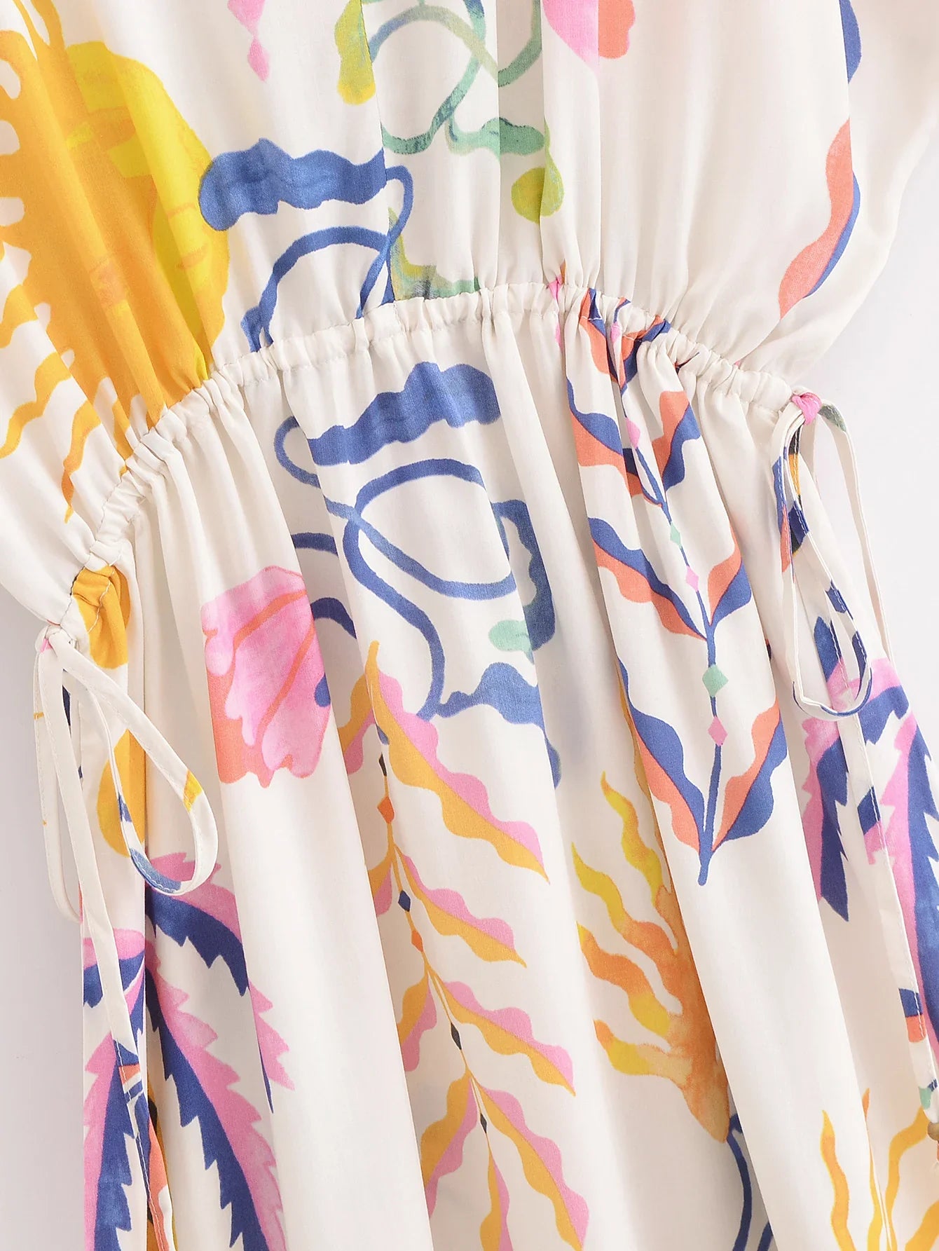 Women Palm Print Batwing Sleeve Maxi Dress | Natasha