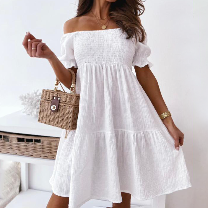Women Boho Off-Shoulder Mini Dress | Dominique